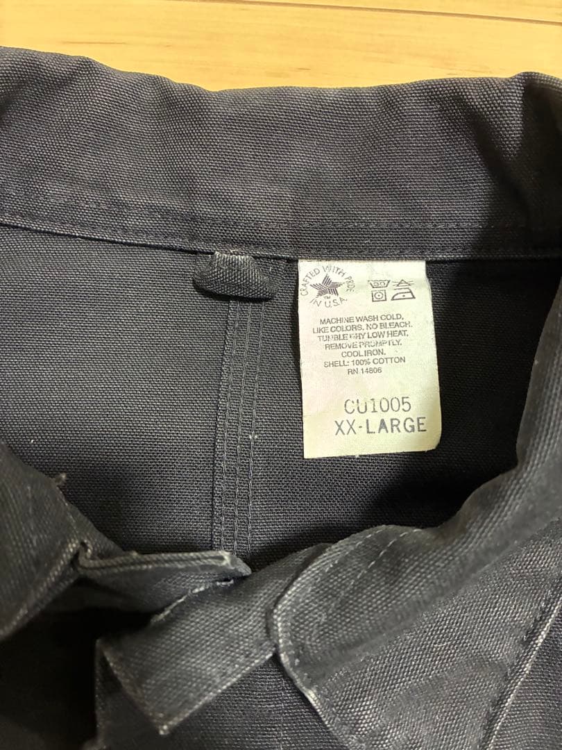 Carhartt 裏地なし　チョアコート CU1005 BLACK XXL