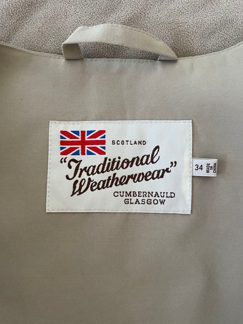 traditional weatherwear ベージュ ダブル春コート