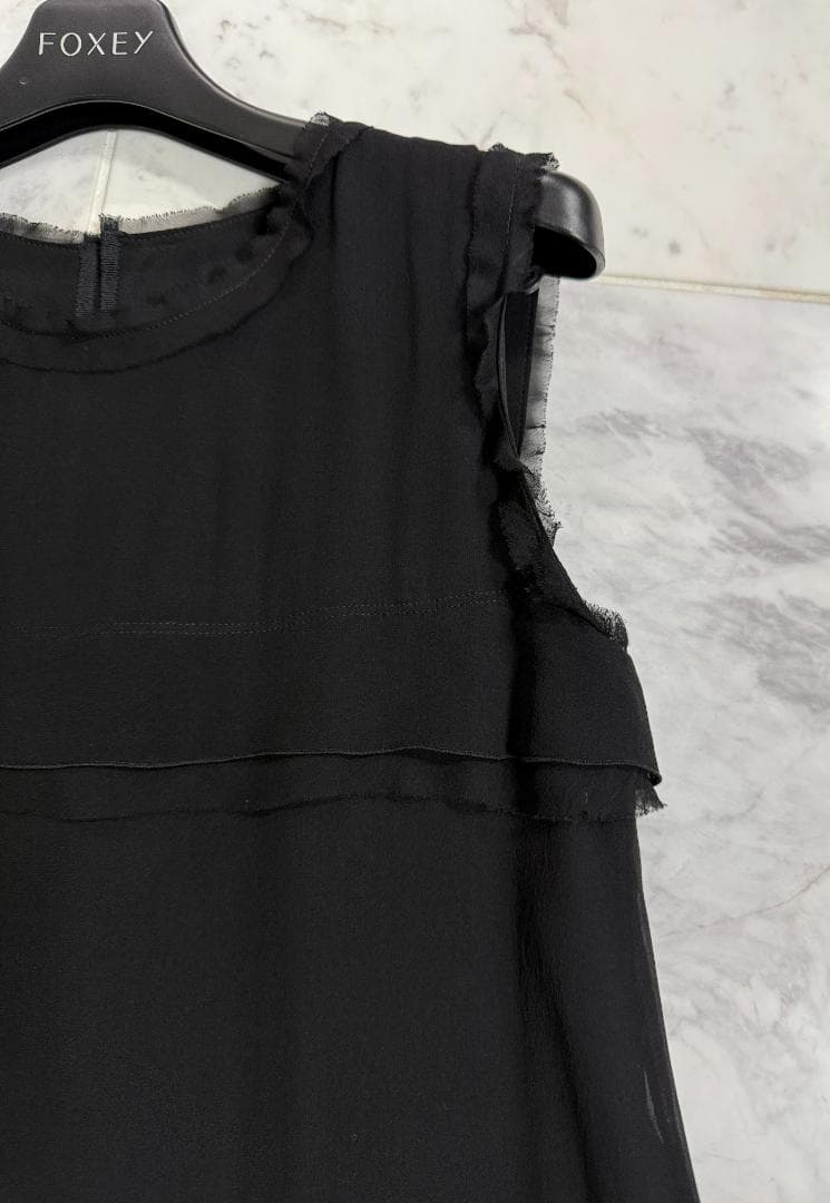 定価約19万★FOXEYフォクシー シルクシフォン ギャッツビー ワンピース40