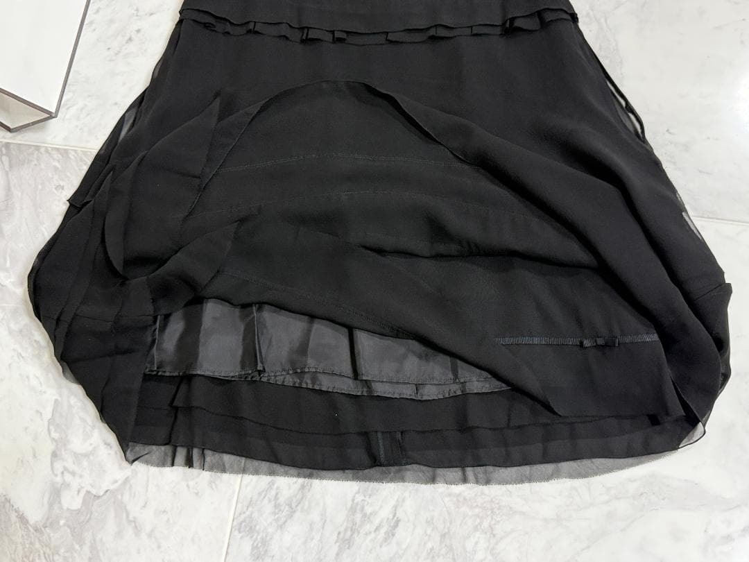 定価約19万★FOXEYフォクシー シルクシフォン ギャッツビー ワンピース40