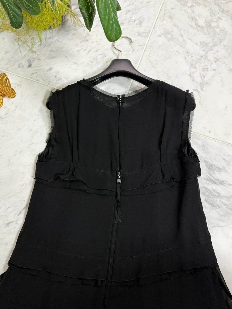 定価約19万★FOXEYフォクシー シルクシフォン ギャッツビー ワンピース40