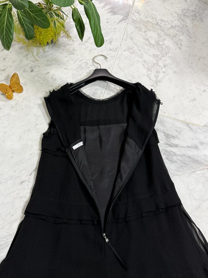 定価約19万★FOXEYフォクシー シルクシフォン ギャッツビー ワンピース40