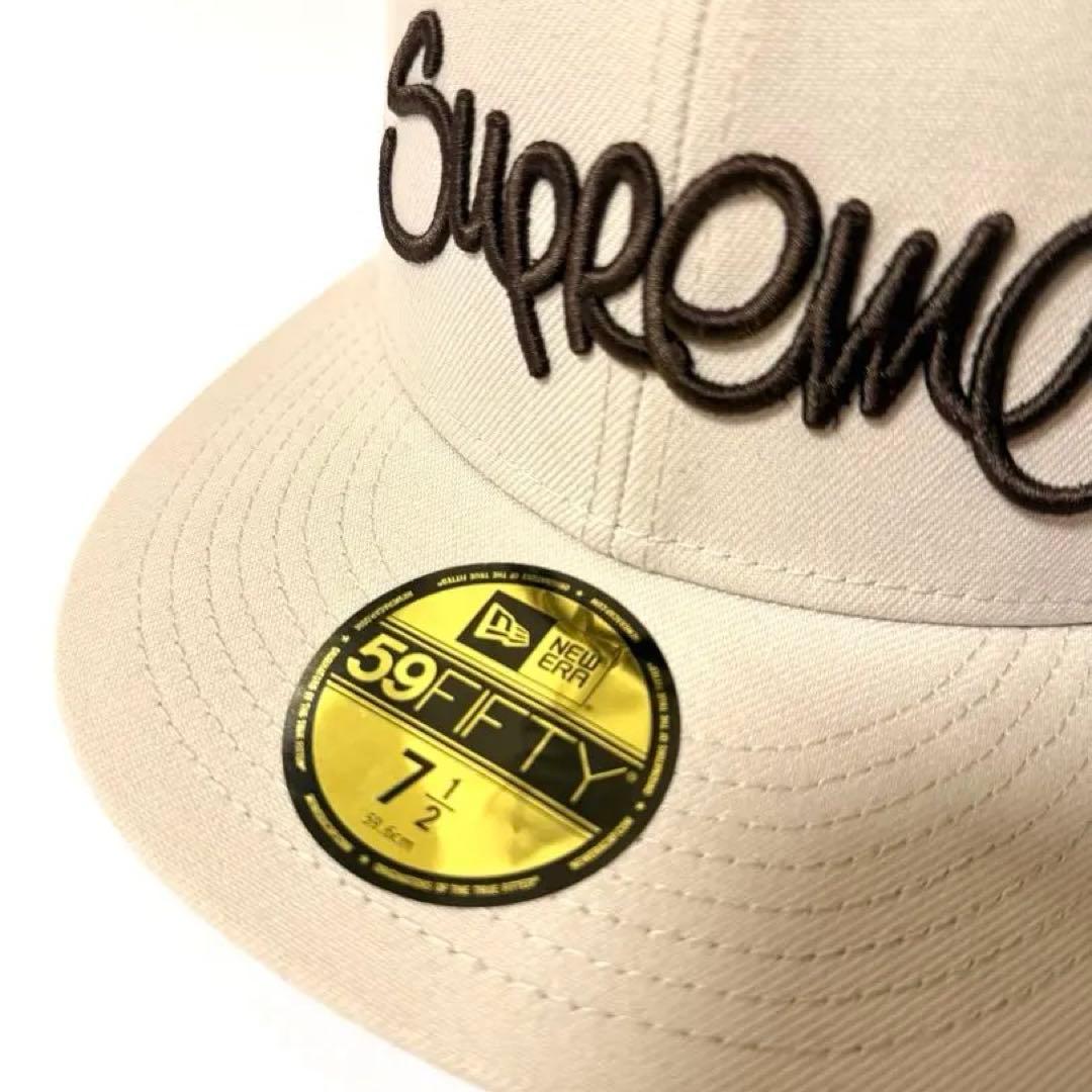 美品 Supreme Handstyle キャップ 1/2 ニューエラ 59.6