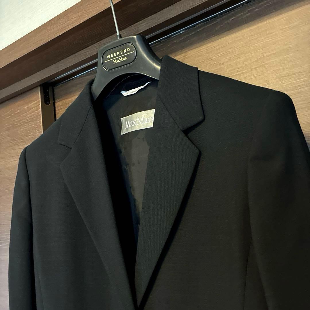 YOU美品☆イタリア製 Max Mara ブラックジャケット『36』☆
