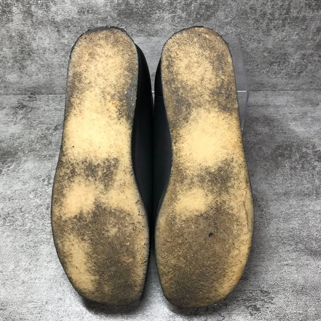【美品】Clarks クラークス Wallabee レザー ブーツ　ブラック