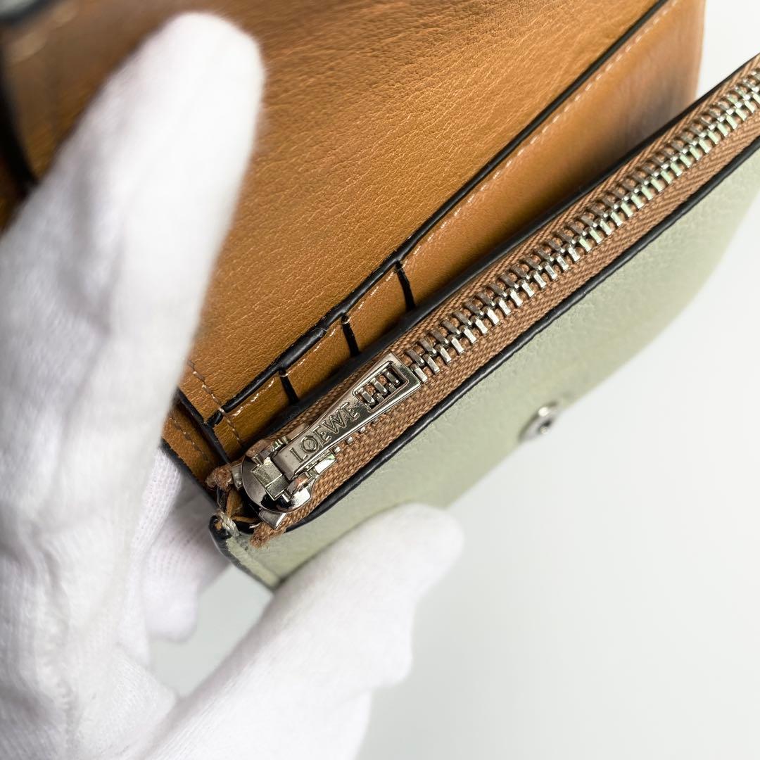 LOEWE ロエベ バーティカルウォレット スモール マーブルグリーン