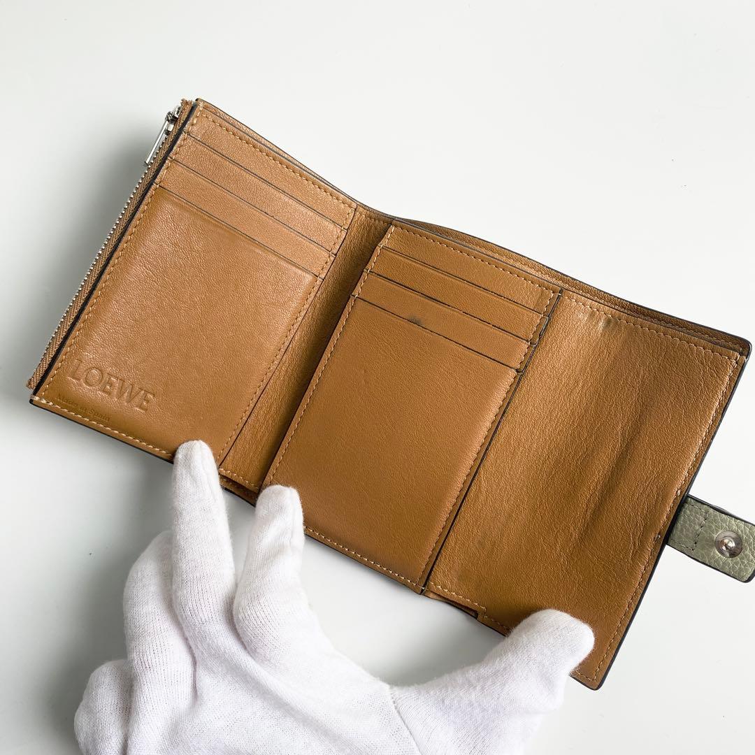 LOEWE ロエベ バーティカルウォレット スモール マーブルグリーン