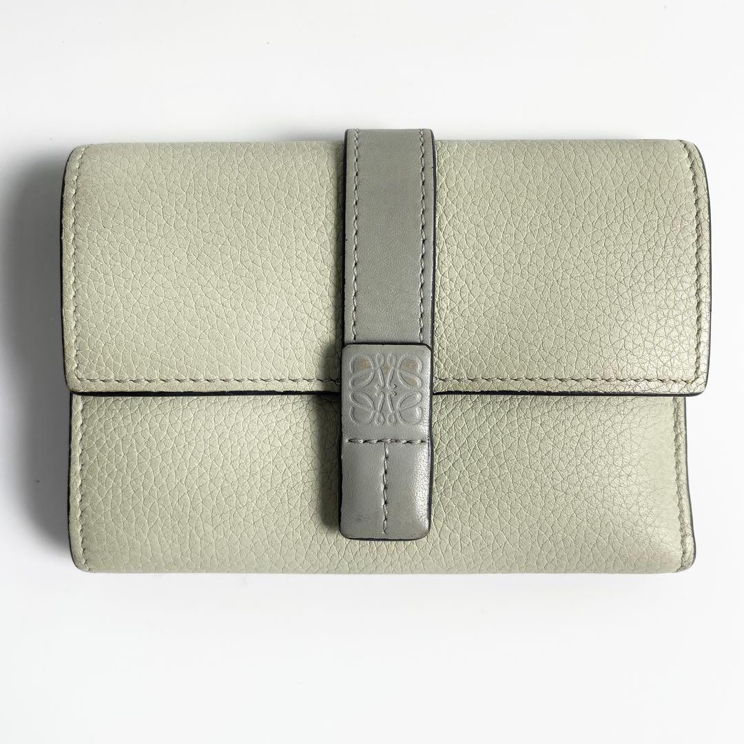 LOEWE ロエベ バーティカルウォレット スモール マーブルグリーン