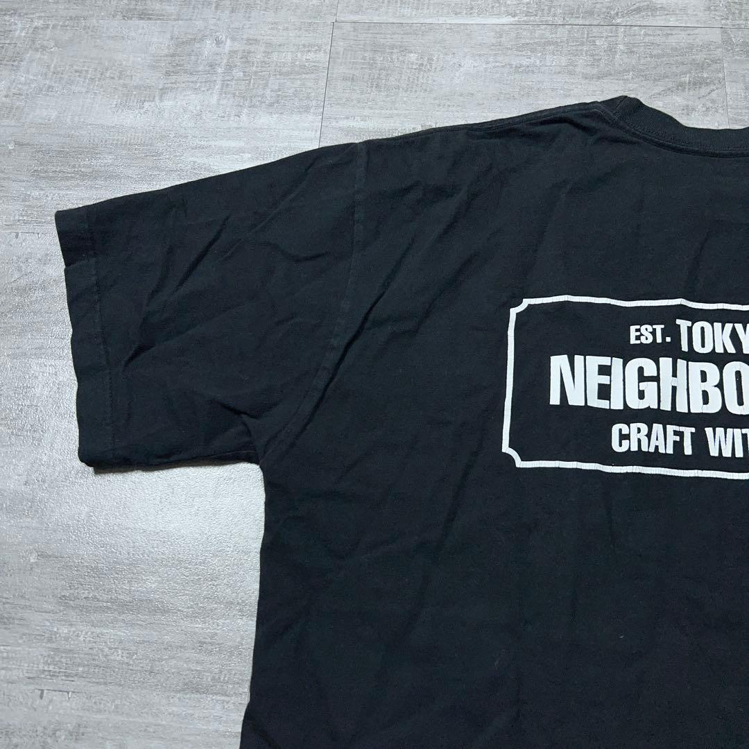 NEIGHBORHOOD ネイバーフッド BOXロゴ Tシャツ 黒 両面プリント