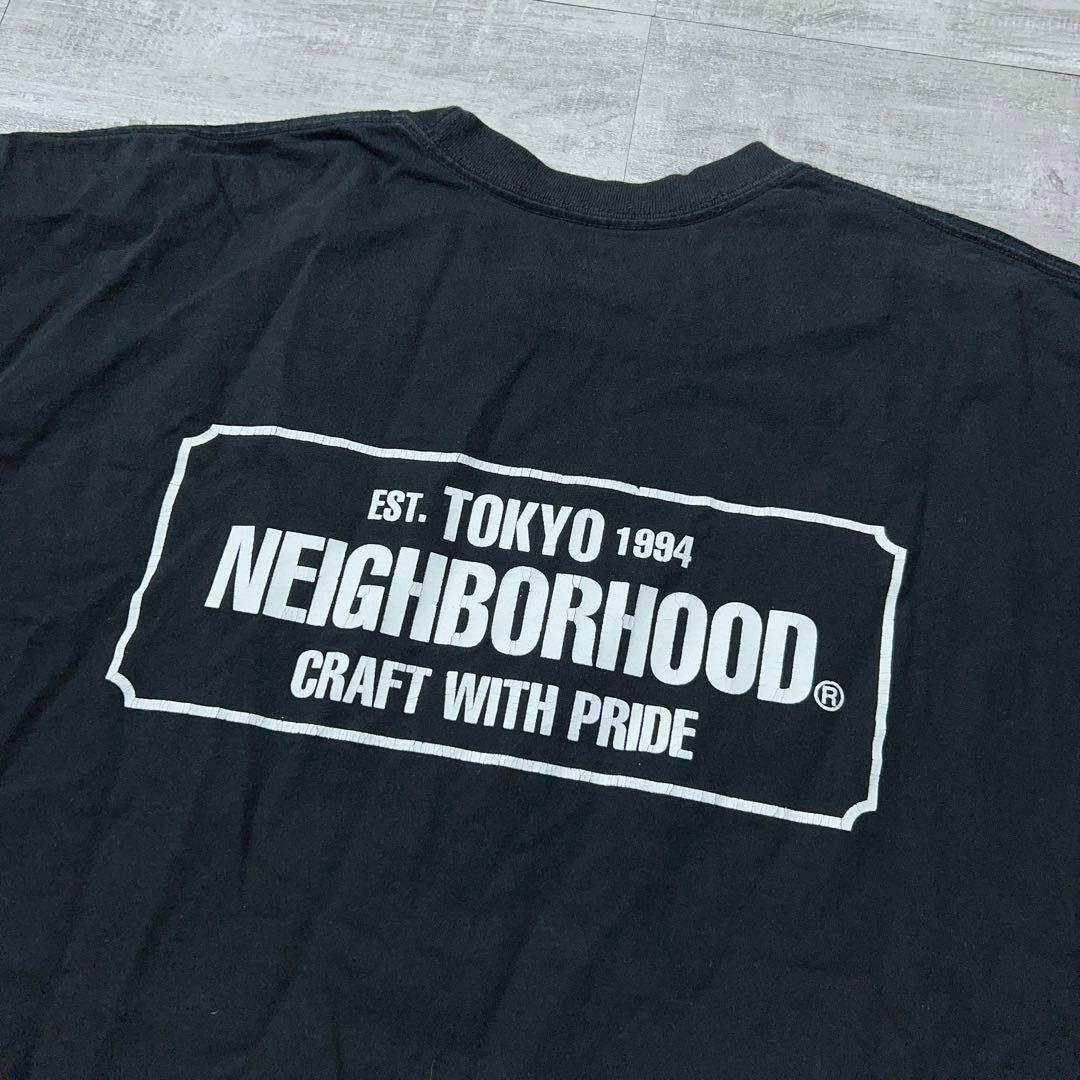 NEIGHBORHOOD ネイバーフッド BOXロゴ Tシャツ 黒 両面プリント