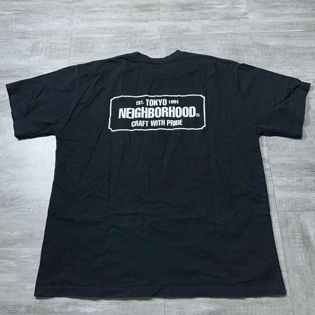 NEIGHBORHOOD ネイバーフッド BOXロゴ Tシャツ 黒 両面プリント