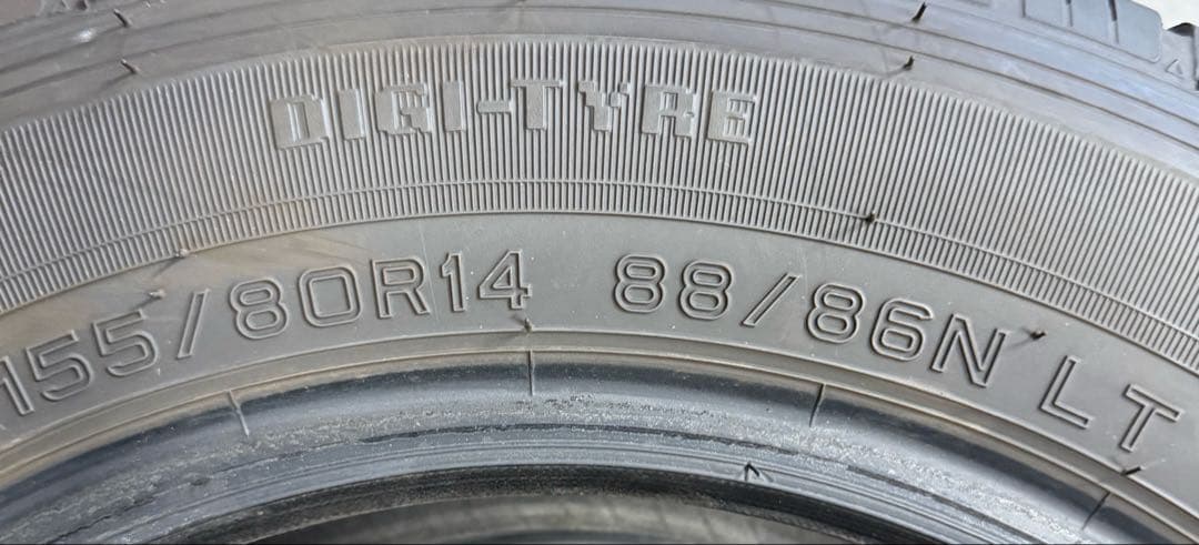 25年製 DL ダンロップ VAN01 155/80R14 4本 送料無料