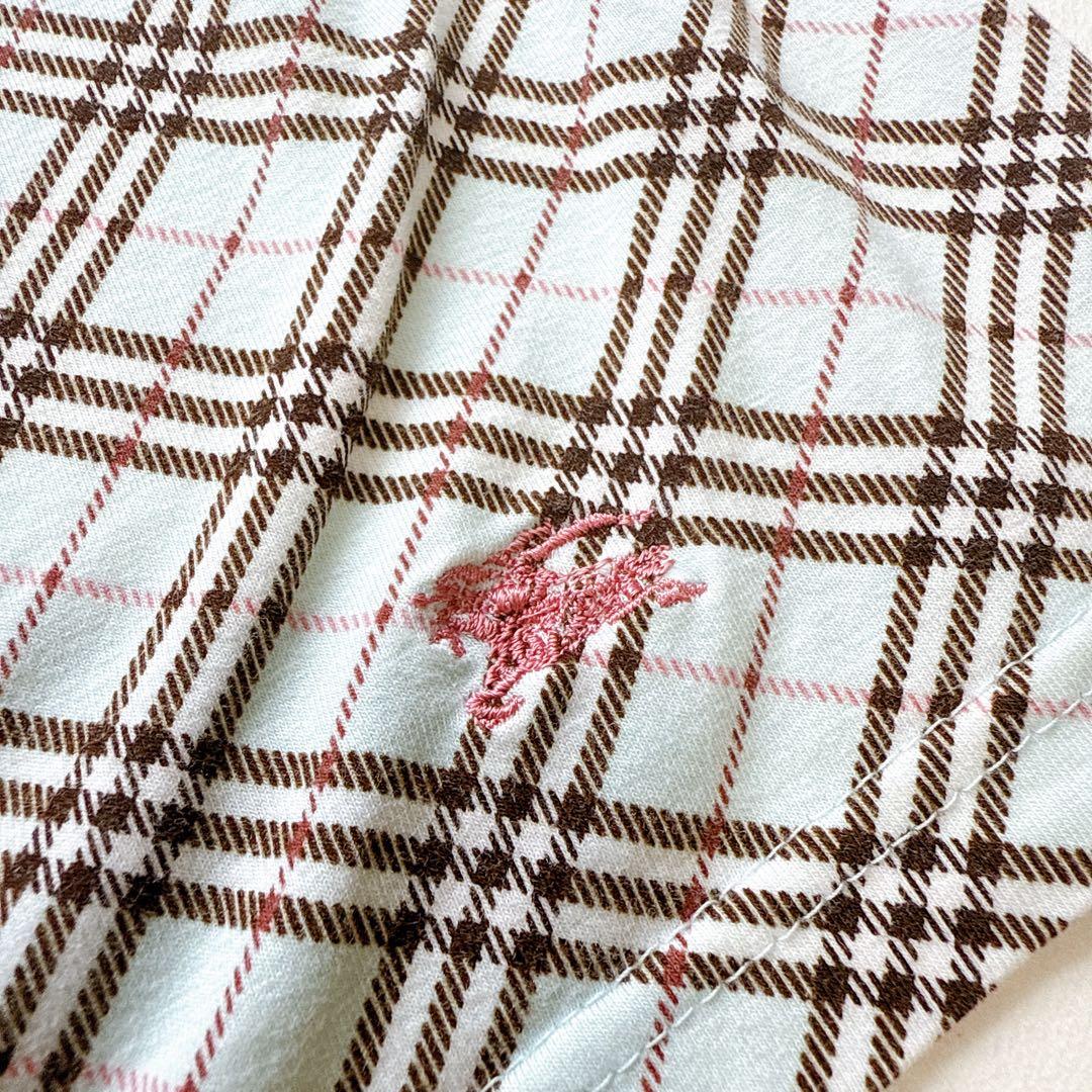 【希少】バーバリーブルーレーベル キャミソール　トップス　チェック　ホース刺繍