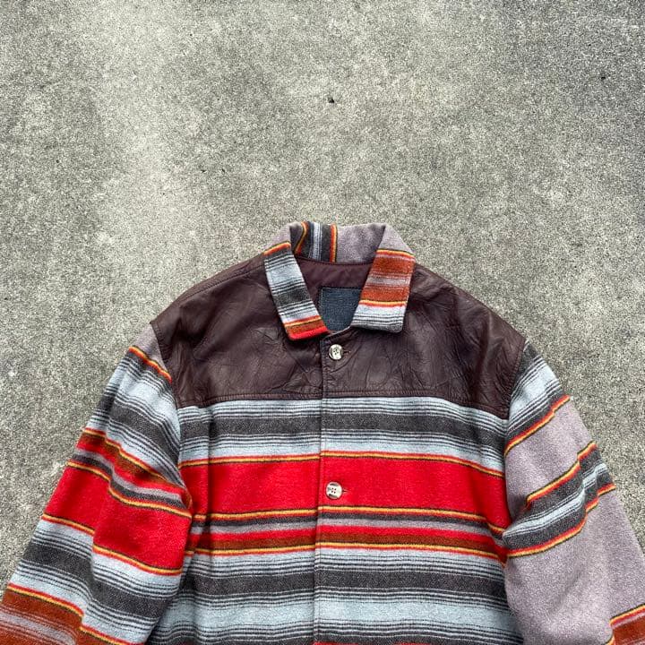 80s vintage France製 COLLAR RUG JACKET 古着
