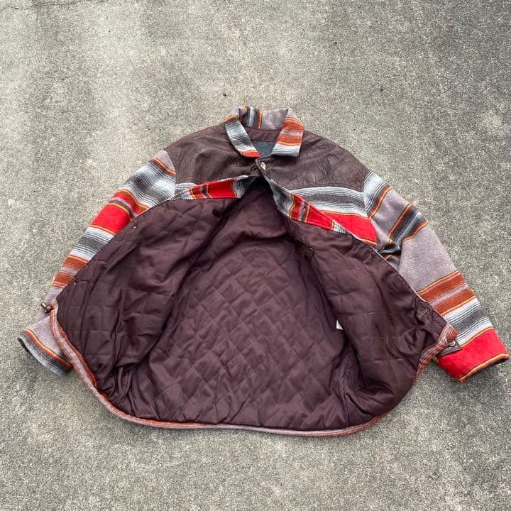 80s vintage France製 COLLAR RUG JACKET 古着