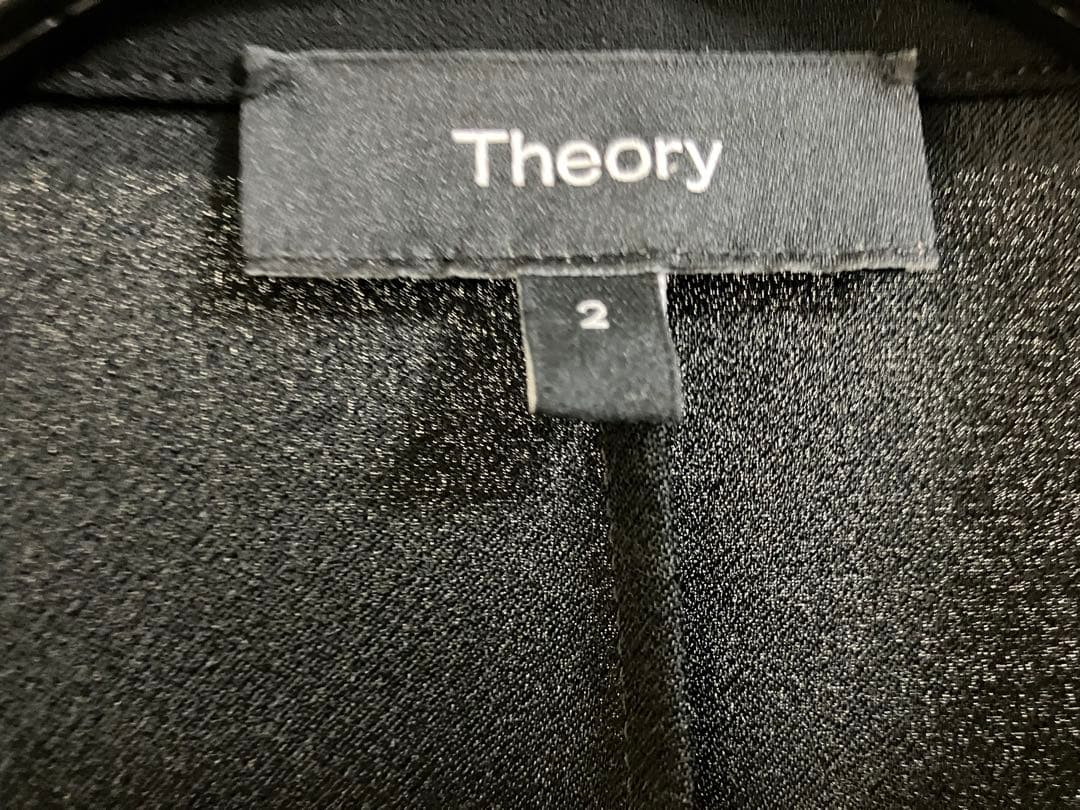 Theory Satin Crepe Straight Blazer 2 黒