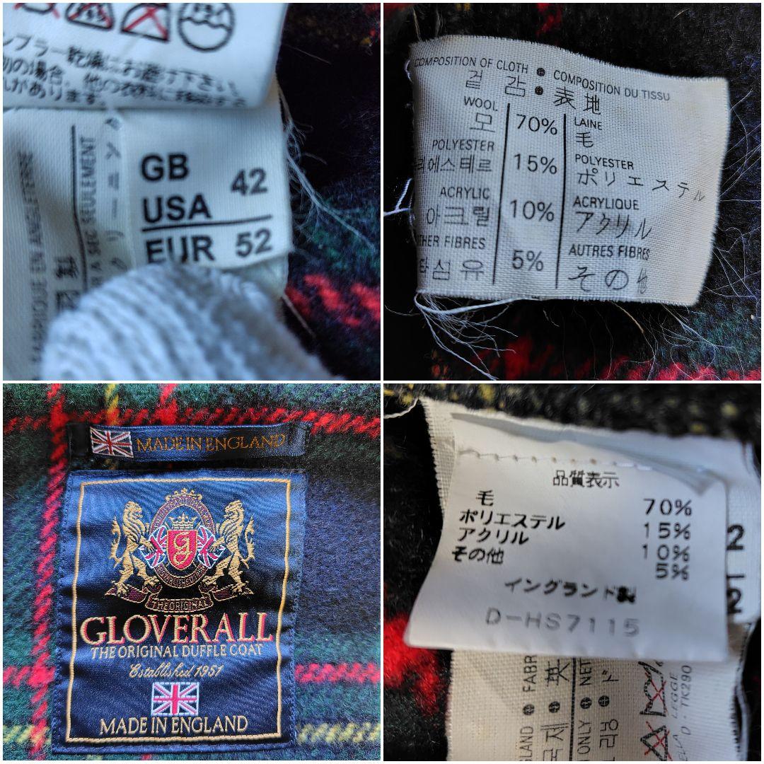 GLOVERALL ダッフルコート チャコールグレー　大きいサイズ　XL〜2XL