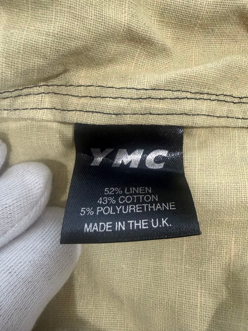 90s YMC セットアップ UK製 リネン混 ネイビー L パンツ32インチ
