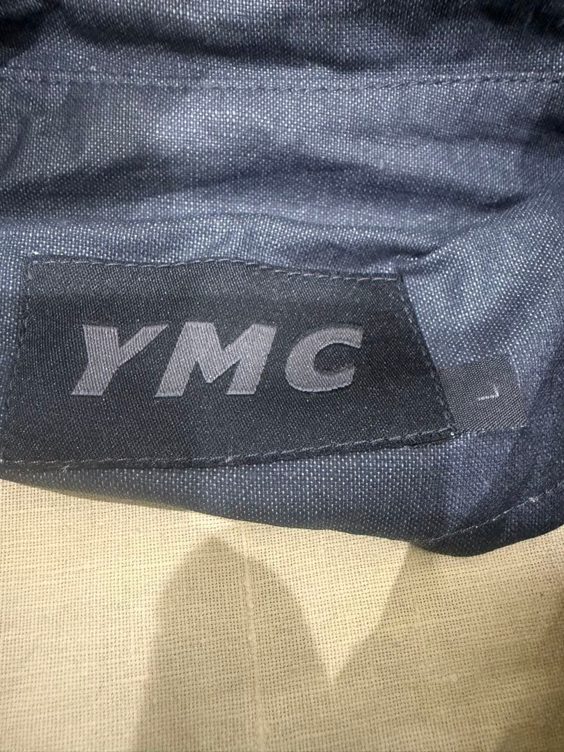 90s YMC セットアップ UK製 リネン混 ネイビー L パンツ32インチ