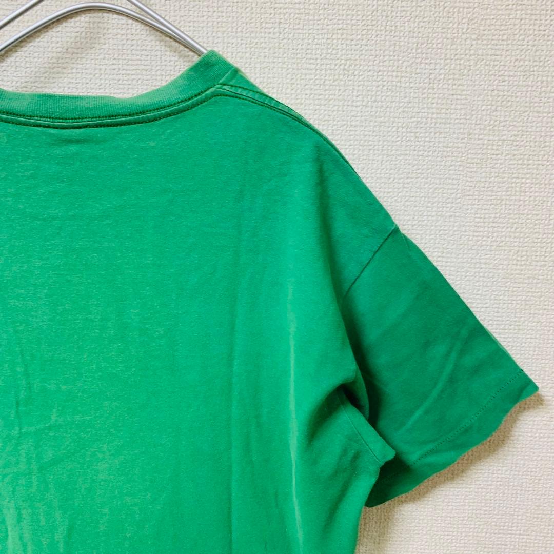 【USA製】OLD STUSSY Tシャツ　Apple パロディ　銀タグ 緑　M