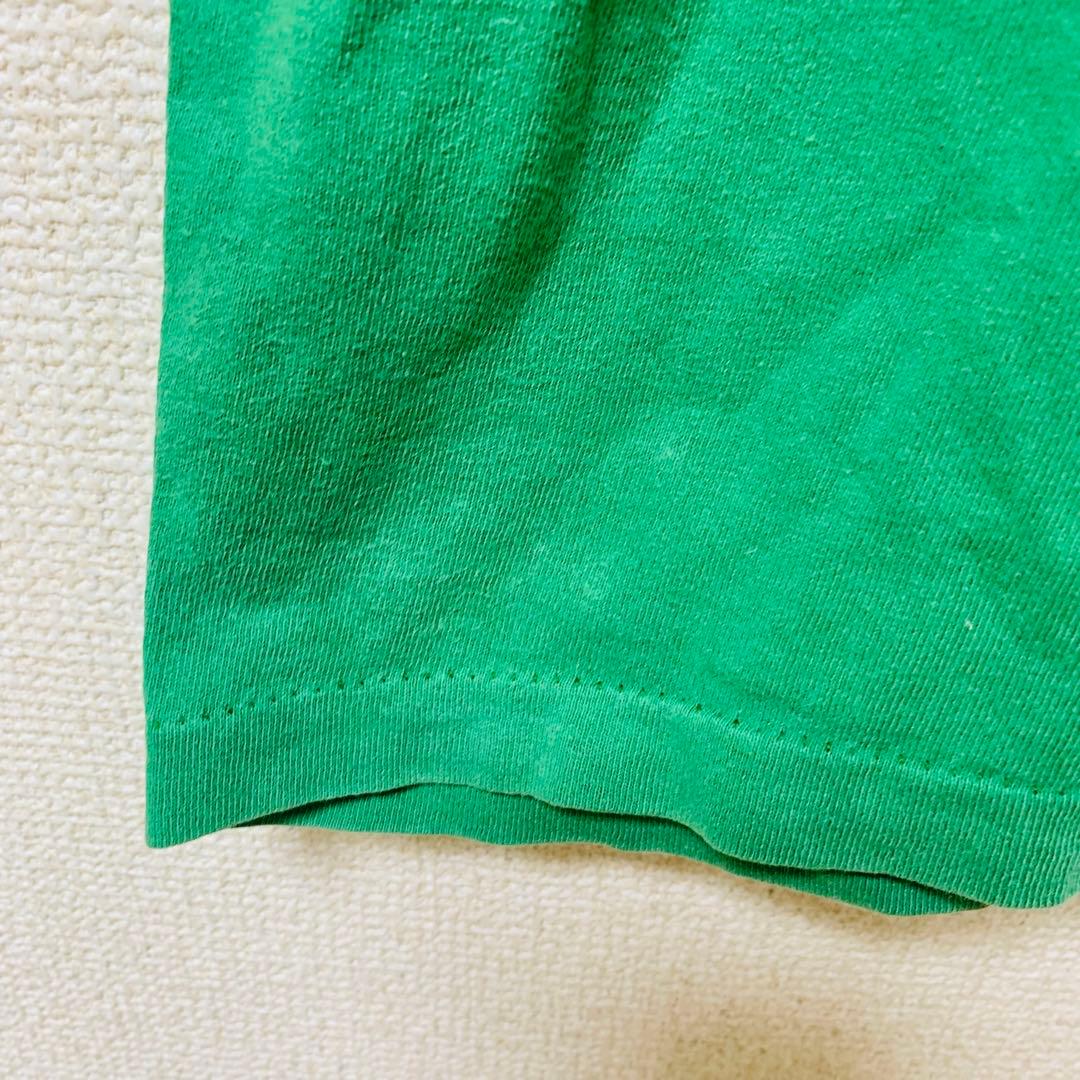 【USA製】OLD STUSSY Tシャツ　Apple パロディ　銀タグ 緑　M