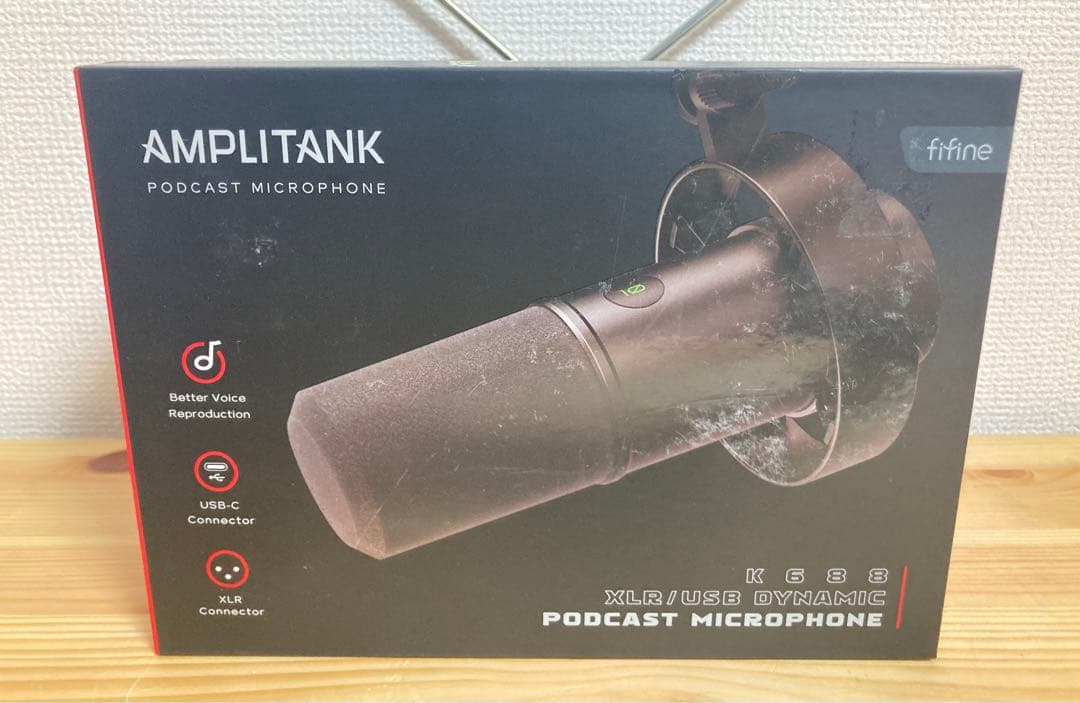 ☆FIFINE AmpliTank K688 ポッドキャスト ダイナミックマイク