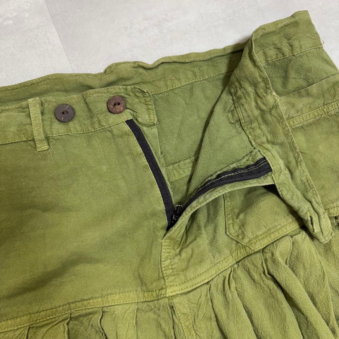 vintage バルーンパンツ　ネパール製　コットン　緑　民族　ネイティブ