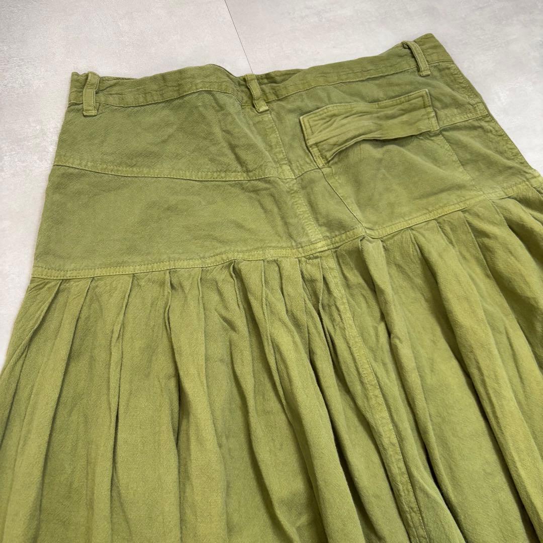 vintage バルーンパンツ　ネパール製　コットン　緑　民族　ネイティブ