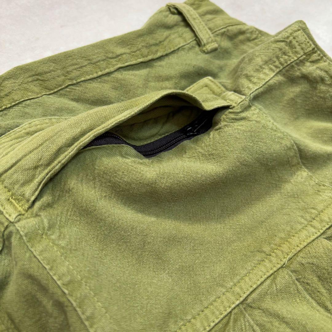 vintage バルーンパンツ　ネパール製　コットン　緑　民族　ネイティブ