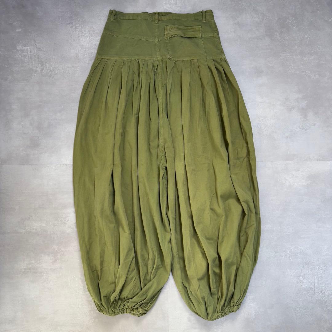 vintage バルーンパンツ　ネパール製　コットン　緑　民族　ネイティブ