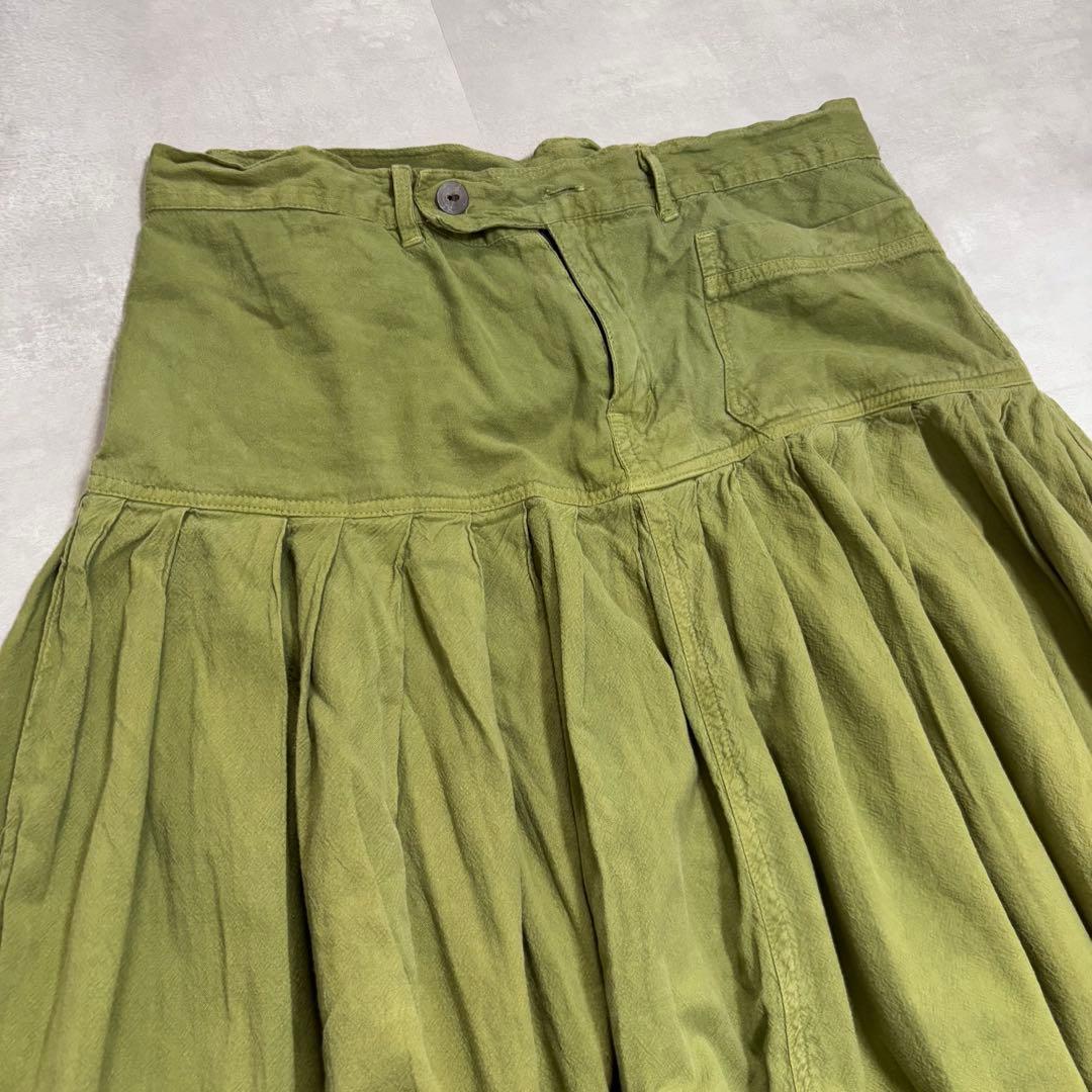 vintage バルーンパンツ　ネパール製　コットン　緑　民族　ネイティブ