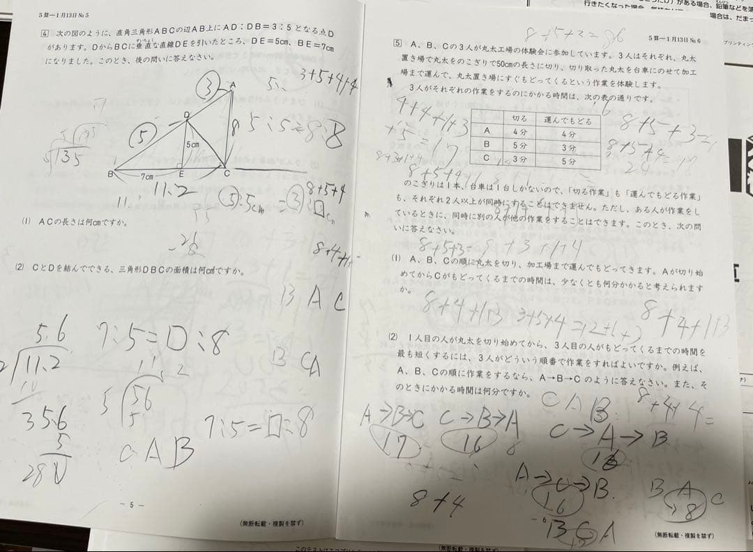 日能研　5年生 実力判定テスト(PRE判定含む)