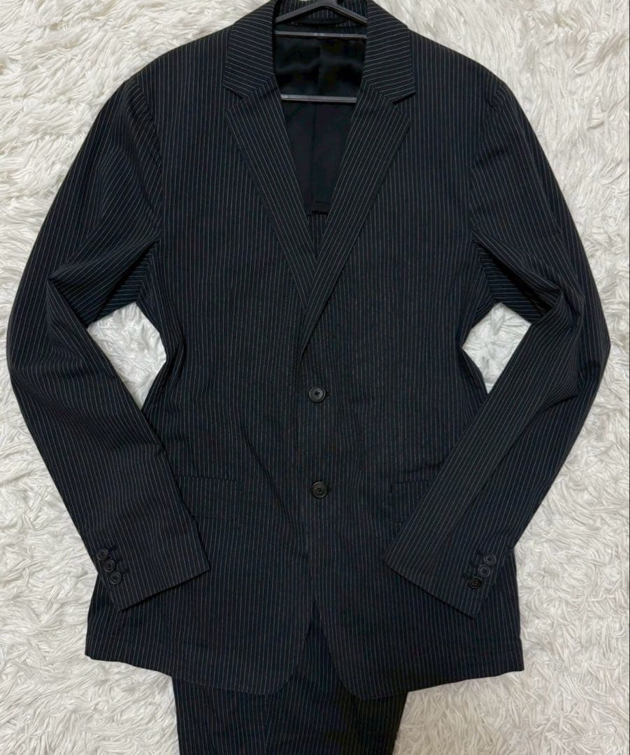 Theory スーツセットアップ　リネン混　ストレッチ　スリムフィット