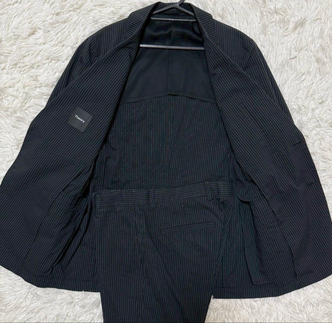 Theory スーツセットアップ　リネン混　ストレッチ　スリムフィット
