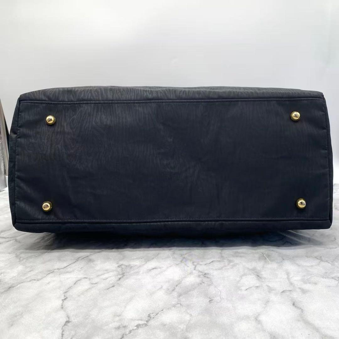 極美品　バレンシアガ　ボストンバッグ　2way　ナイロン　クロコ型押し　刺繍ロゴ