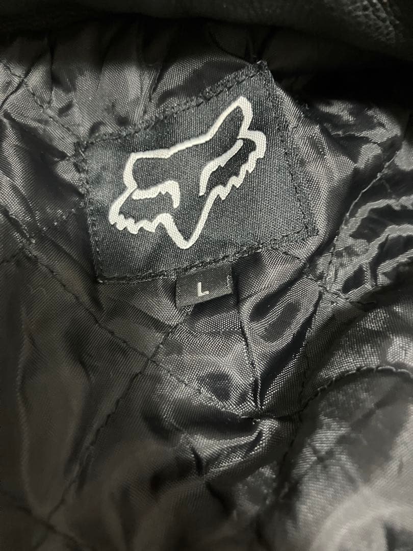 90s Fox leather versity jacket スタジャン