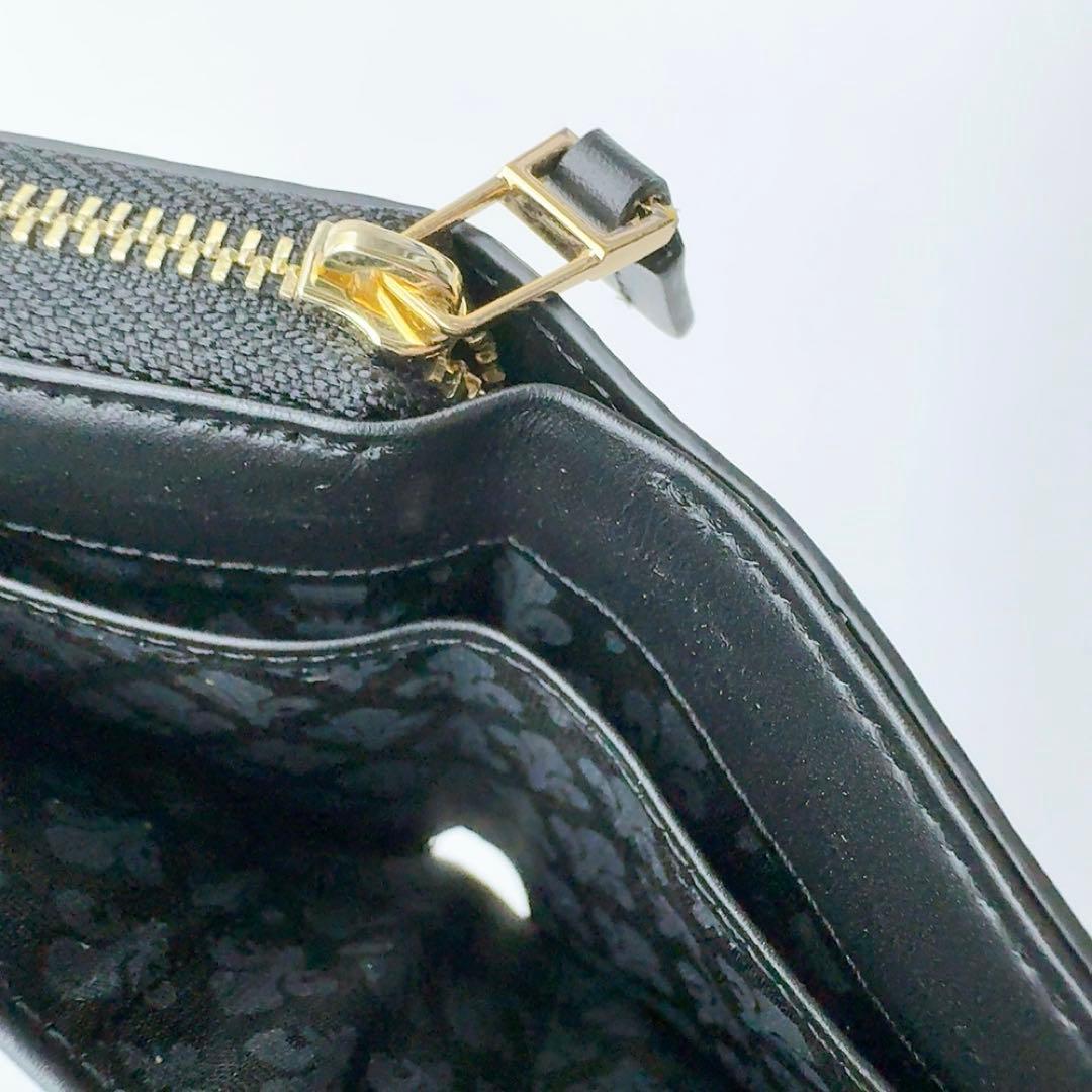PATRICK COX 二つ折り財布 ラウンドジップ ブロックレザー 黒 新品