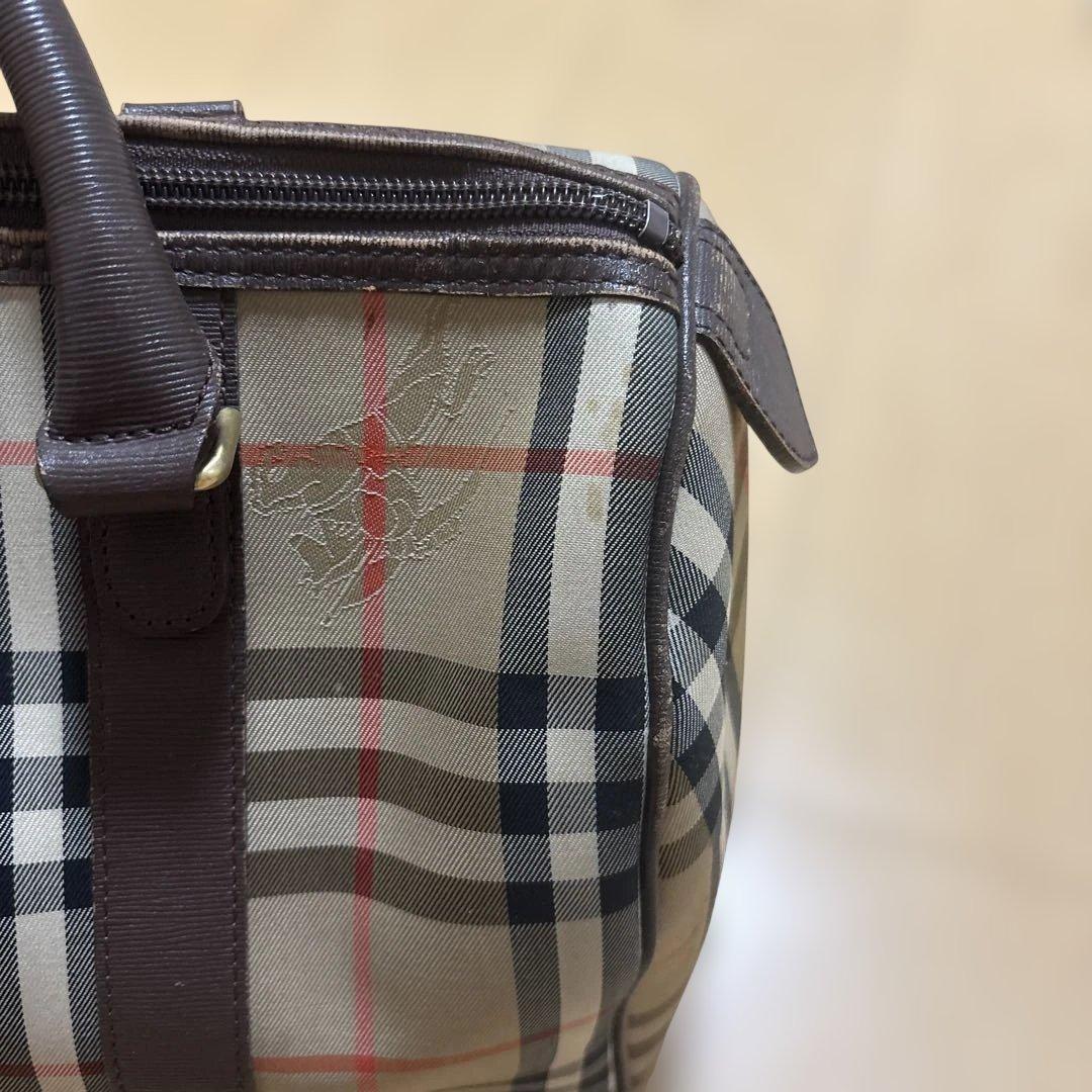 Burberrys ノバチェック　ボストンバッグ　レザー