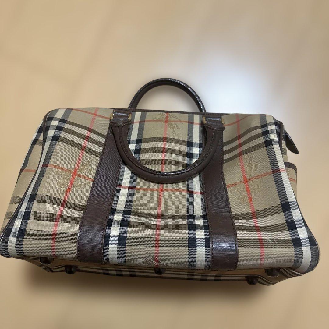 Burberrys ノバチェック　ボストンバッグ　レザー