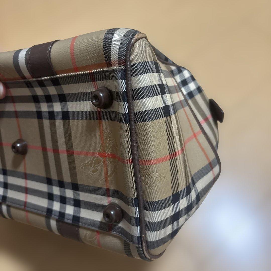 Burberrys ノバチェック　ボストンバッグ　レザー
