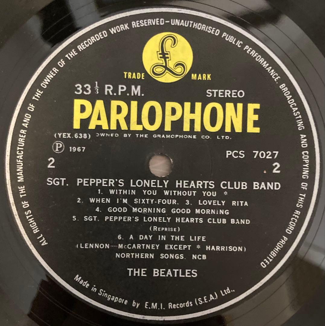 超絶レア美盤シンガポールオリジナルサージェントBeatlesビートルズレコード