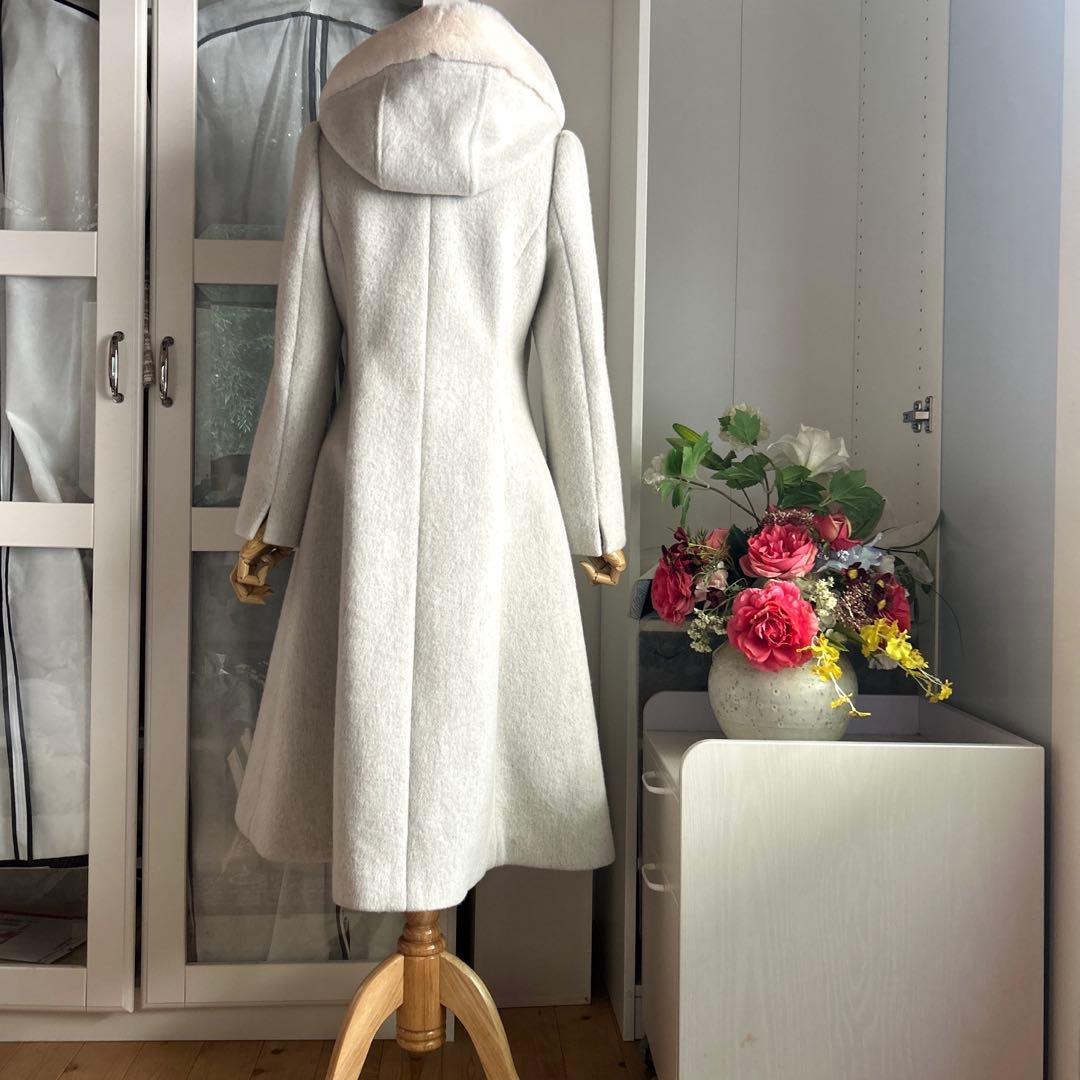 美品　エムズグレイシー　美しいシルエット　ロングコート/ノーカラージャケット