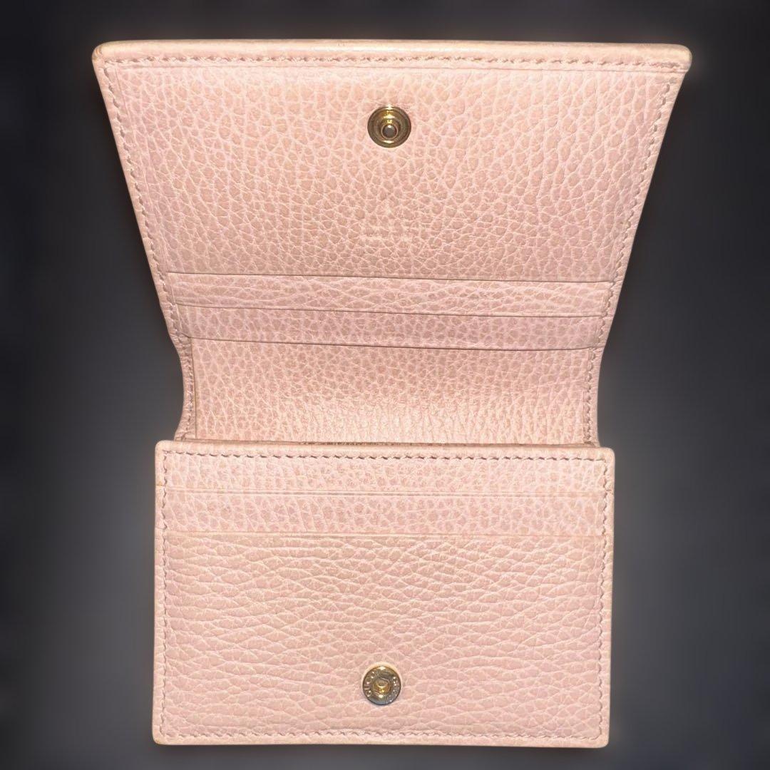 【激安】GUCCI グッチ GGマーモント ピンク 二つ折り財布 ウォレット