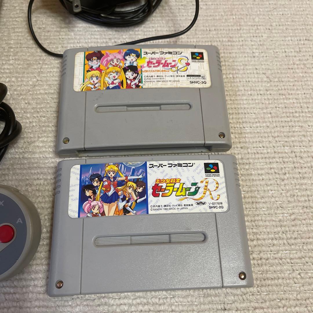 レトロゲーム機　任天堂スーパーファミコン　セーラームーンカセット2本セット