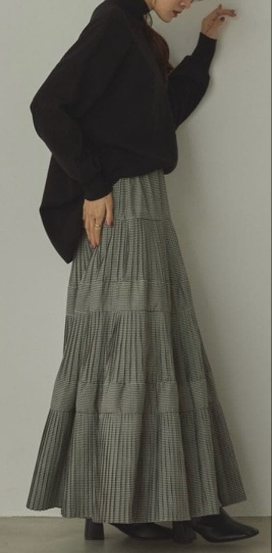 新品　hunch プリーツティアードスカート