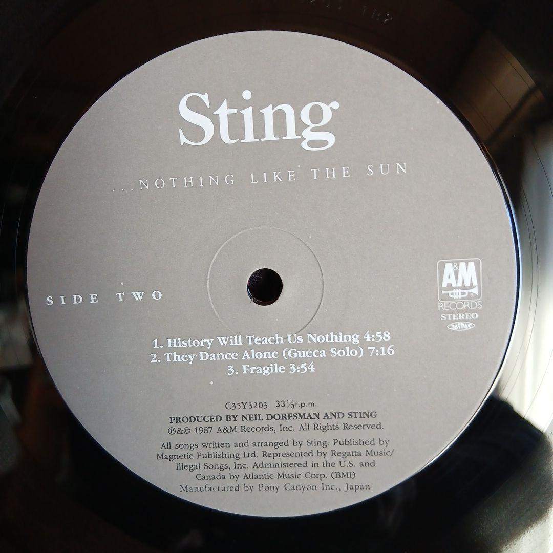 ⑥-7 スティング ／Nothing Like The Sun 2枚組 LP