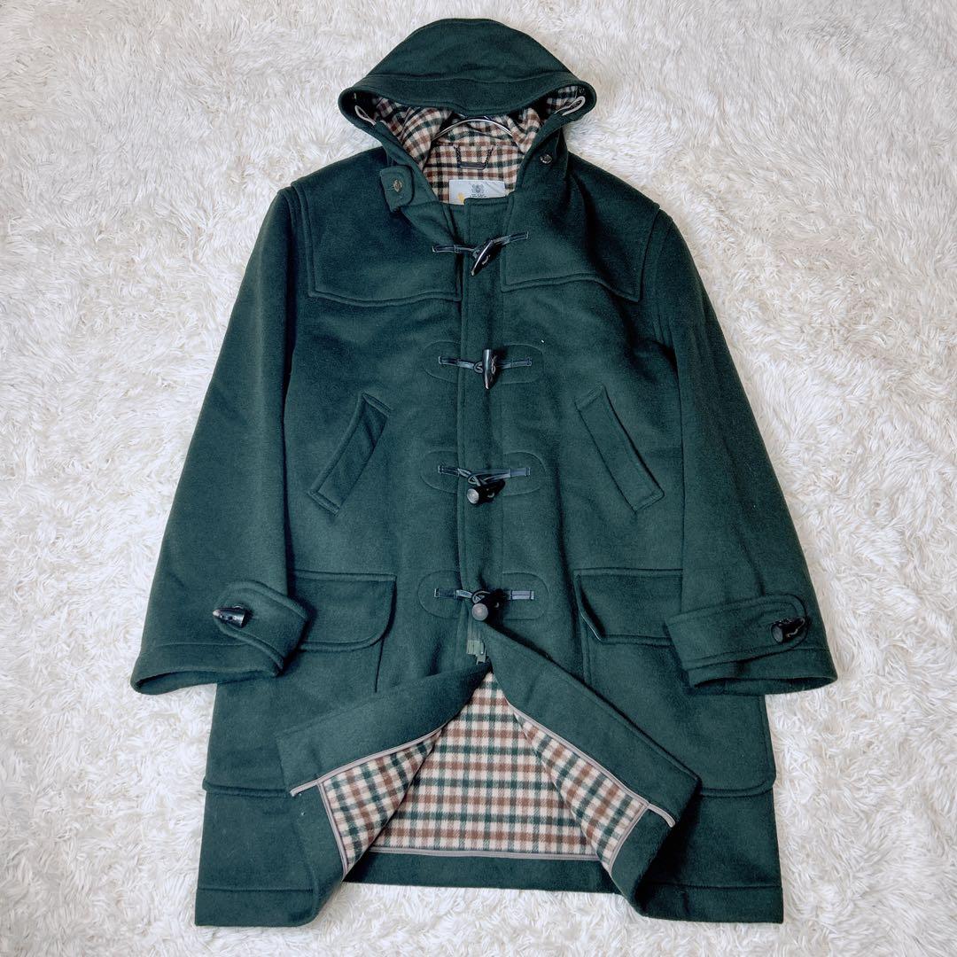 Aquascutum ダッフルコートREG40 英国製ウール ダークグリーン