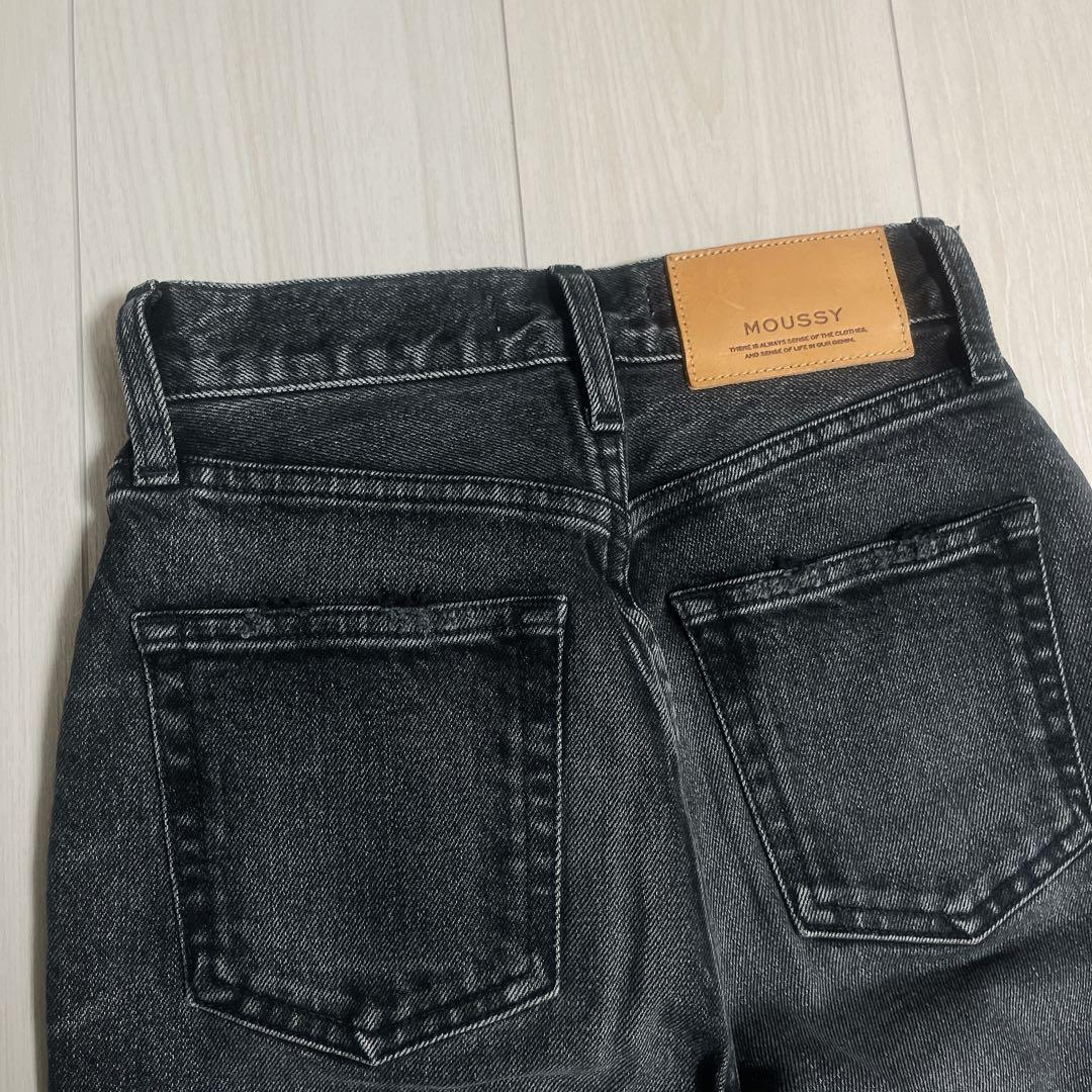 完売モデル MOUSSY MVS FLARE フレアブラックデニム 23