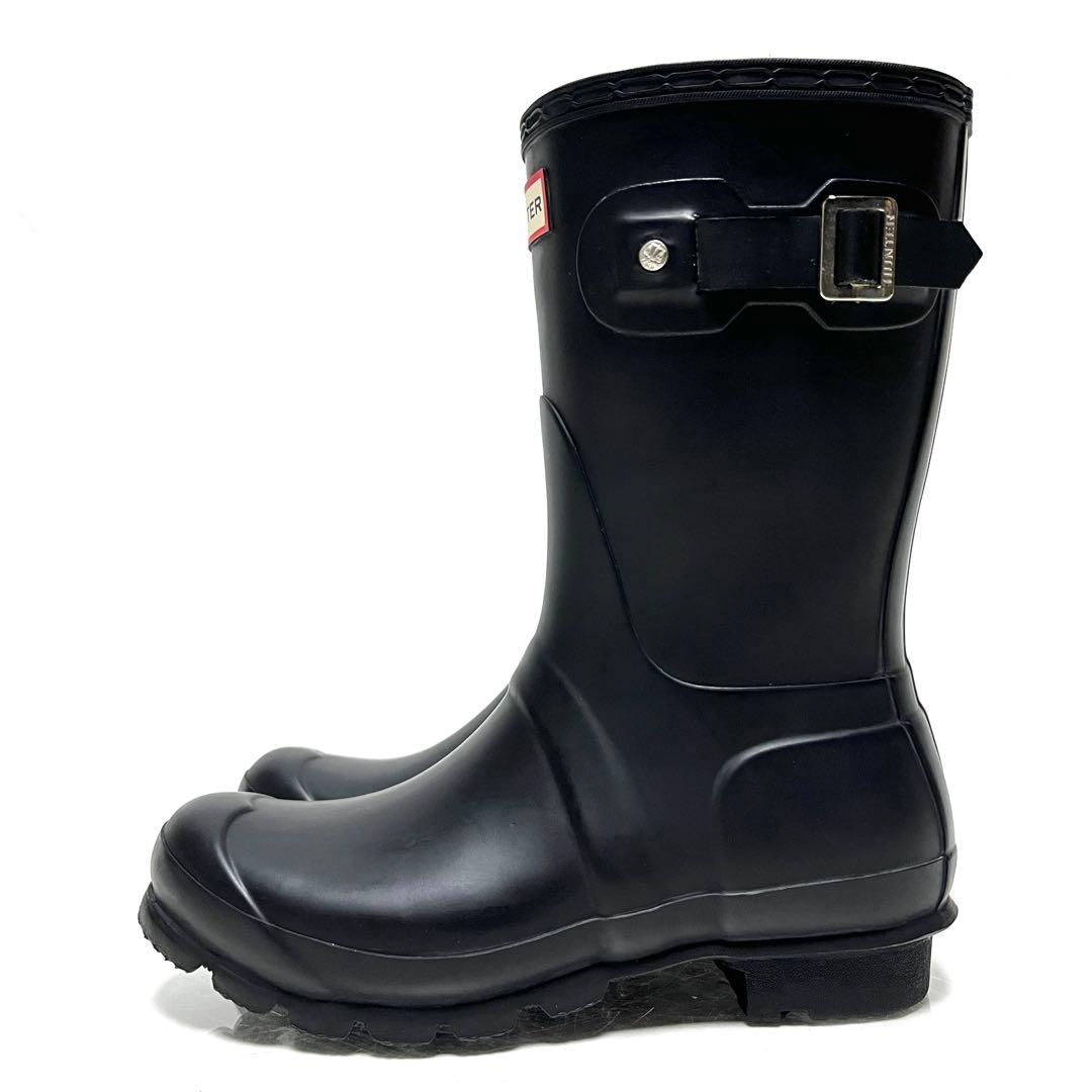 ★HUNTER ハンター★ショートレインブーツ★UK5(24cm)★ブラック★