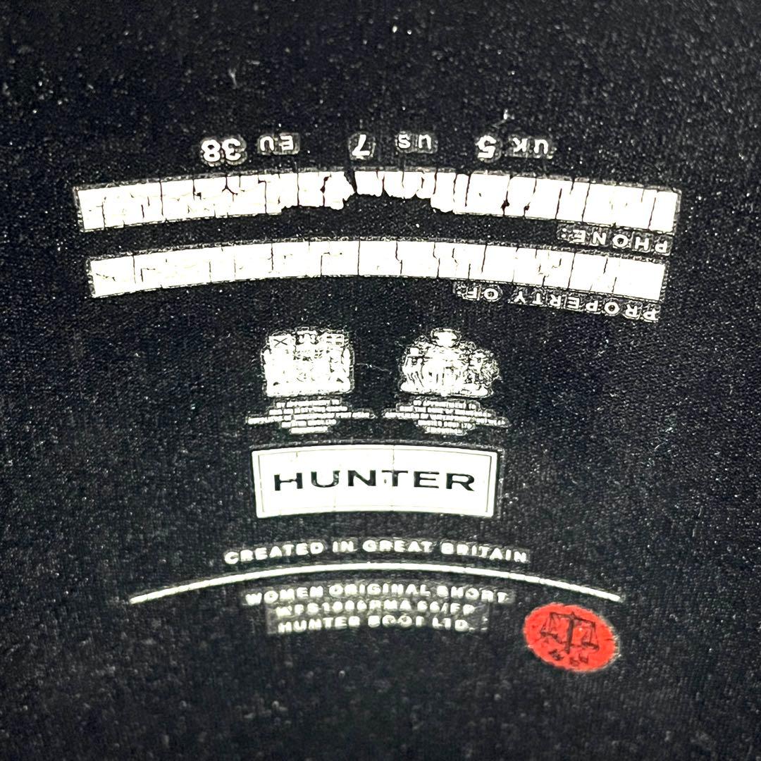 ★HUNTER ハンター★ショートレインブーツ★UK5(24cm)★ブラック★